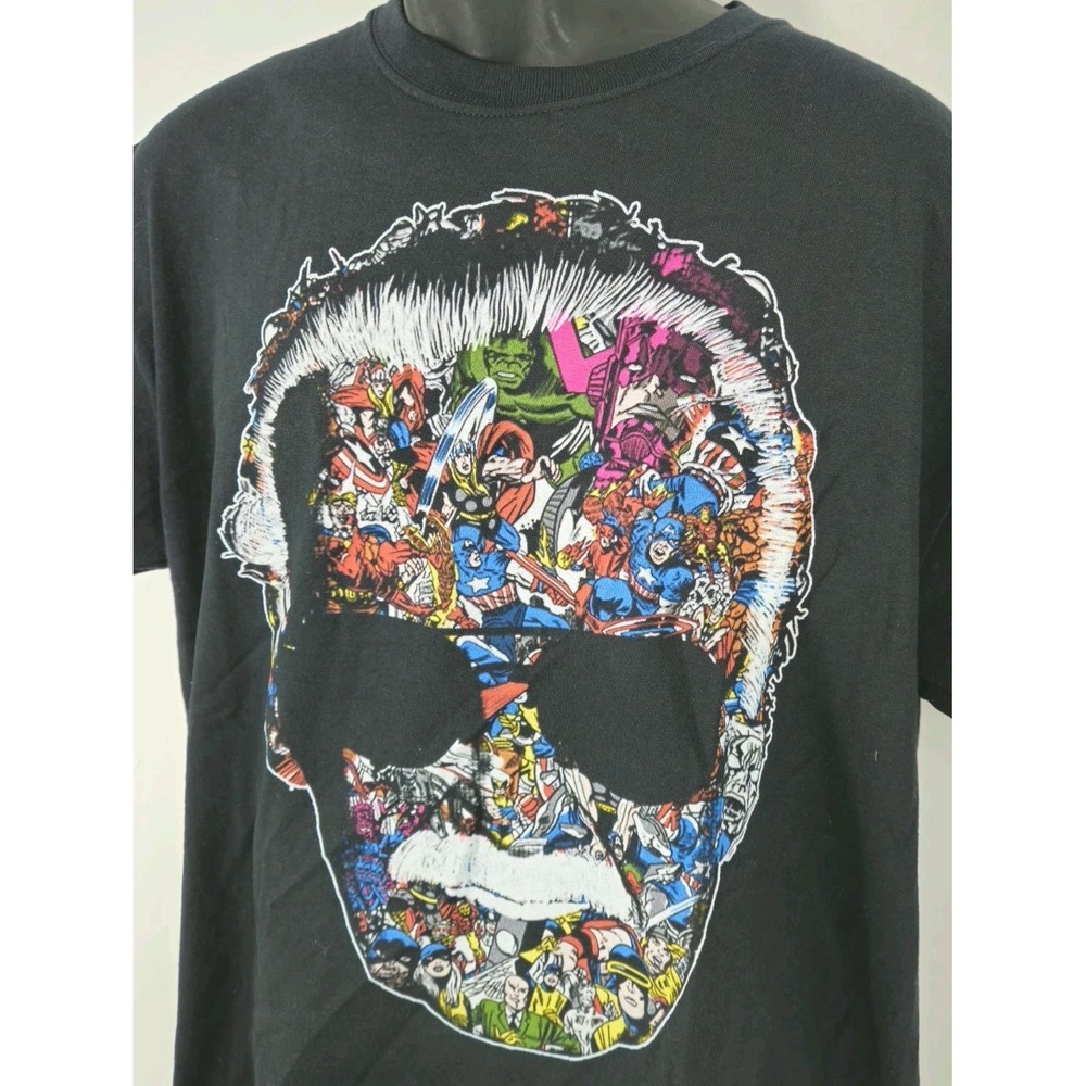 Stan Lee Marvel Shirt Mens Size Large Comic Book Superhero Graphic Tee Avengers
